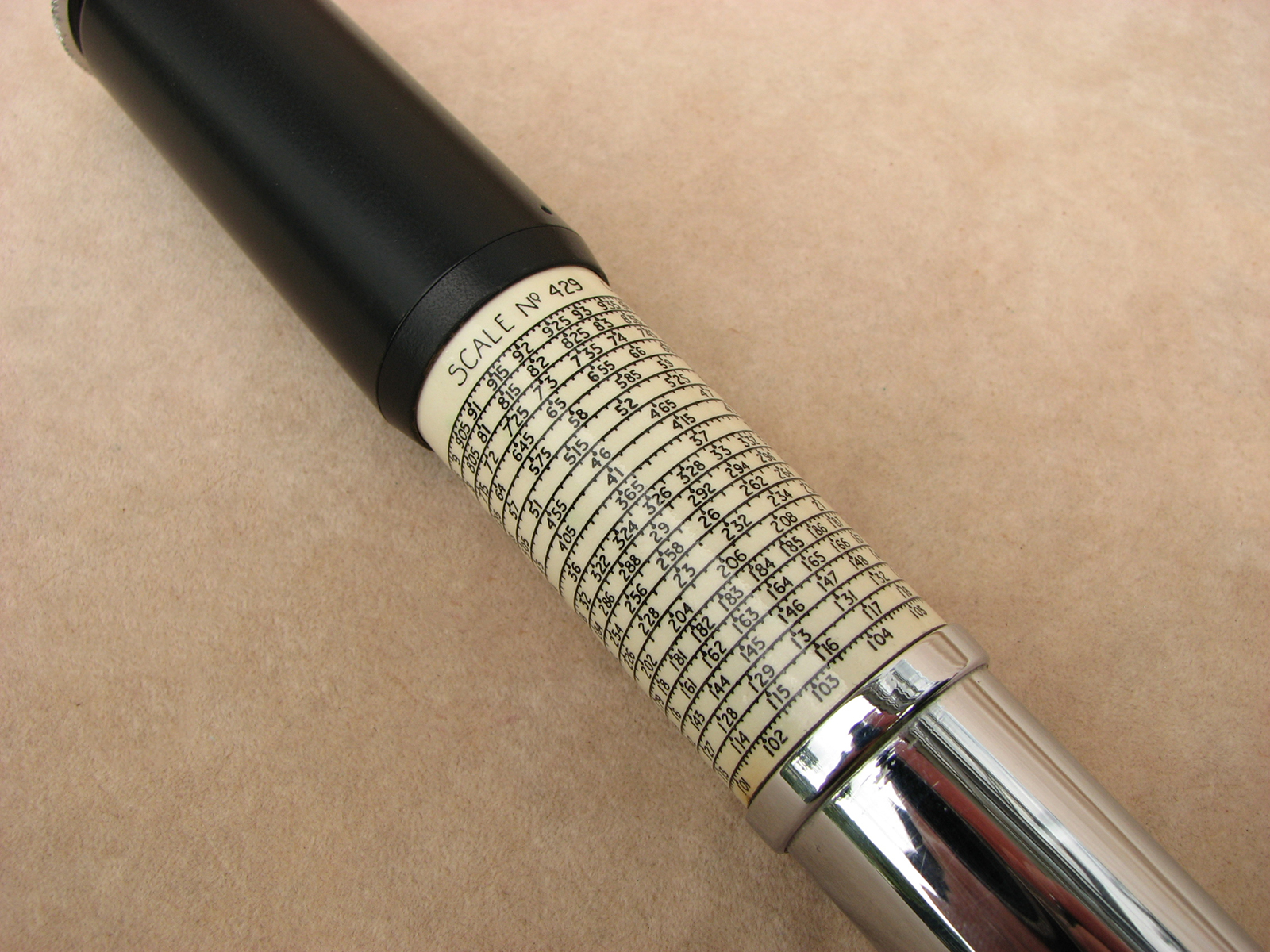 Fowler's Jubilee Magnum Extra Long Scale calculator in presentation case